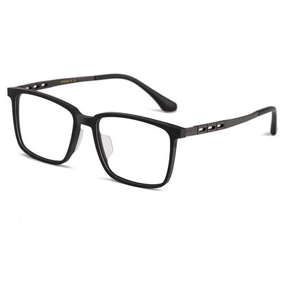 YIMARUILI Ultra-light Business Pure Titanium Square Glasses Frame Acetate Retro Optical Prescription Eyeglasses Men HT5022B