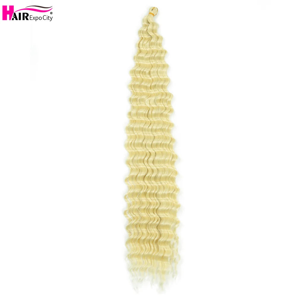 Ocean Wave Crochet Hair Extensions 30Inch Synthetic Deep Twist Curly Crochet Braids Soft Bohemian Water Wave Braid Hair
