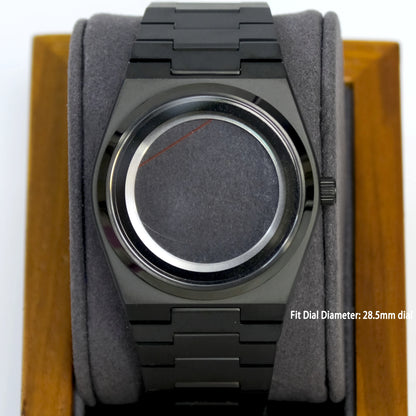For NH35 Movement  PRX Super Player Sapphire Glass Stainless Steel Watch Case Band Fit for 28.5mm DIal Waterproof Modification