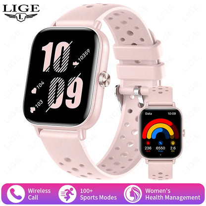 LIGE 2025 Smart Watch Women Bluetooth Call Sport Fitness Tracker Watch Health Monitor Fashion Ladies Men Smartwatch For Android