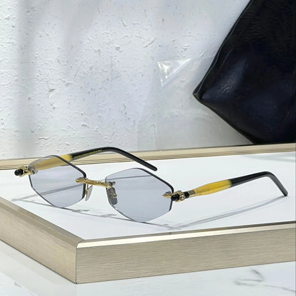 Germany Style Alloy Sunglasses Diomand Acetate Maske P60 Classical Luxury Designer Brand Solar Uv400 Rimless Sunglasses