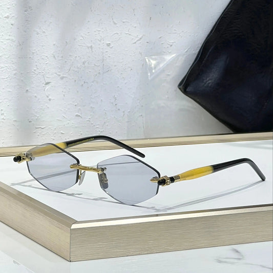 Germany Style Alloy Sunglasses Diomand Acetate Maske P60 Classical Luxury Designer Brand Solar Uv400 Rimless Sunglasses