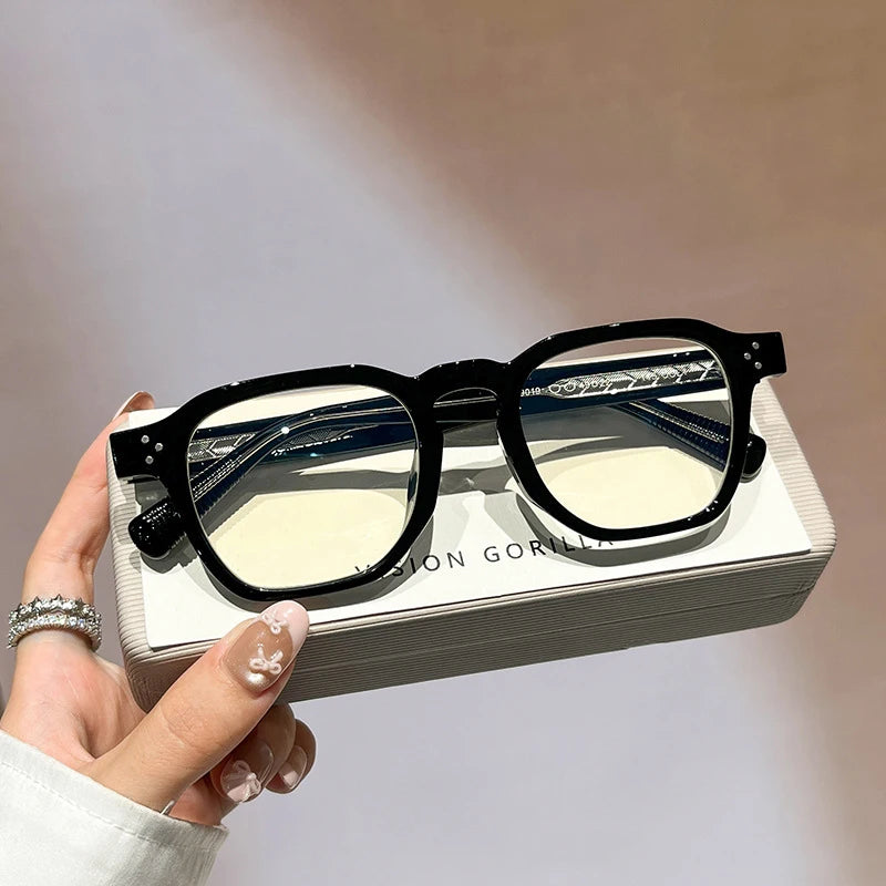 Classic Vintage Glasses Frame Men Women Ultralight TR90 Square Spectacles Frame Anti Blue Light Optical Eyeglasses