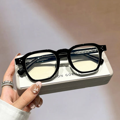 Classic Vintage Glasses Frame Men Women Ultralight TR90 Square Spectacles Frame Anti Blue Light Optical Eyeglasses