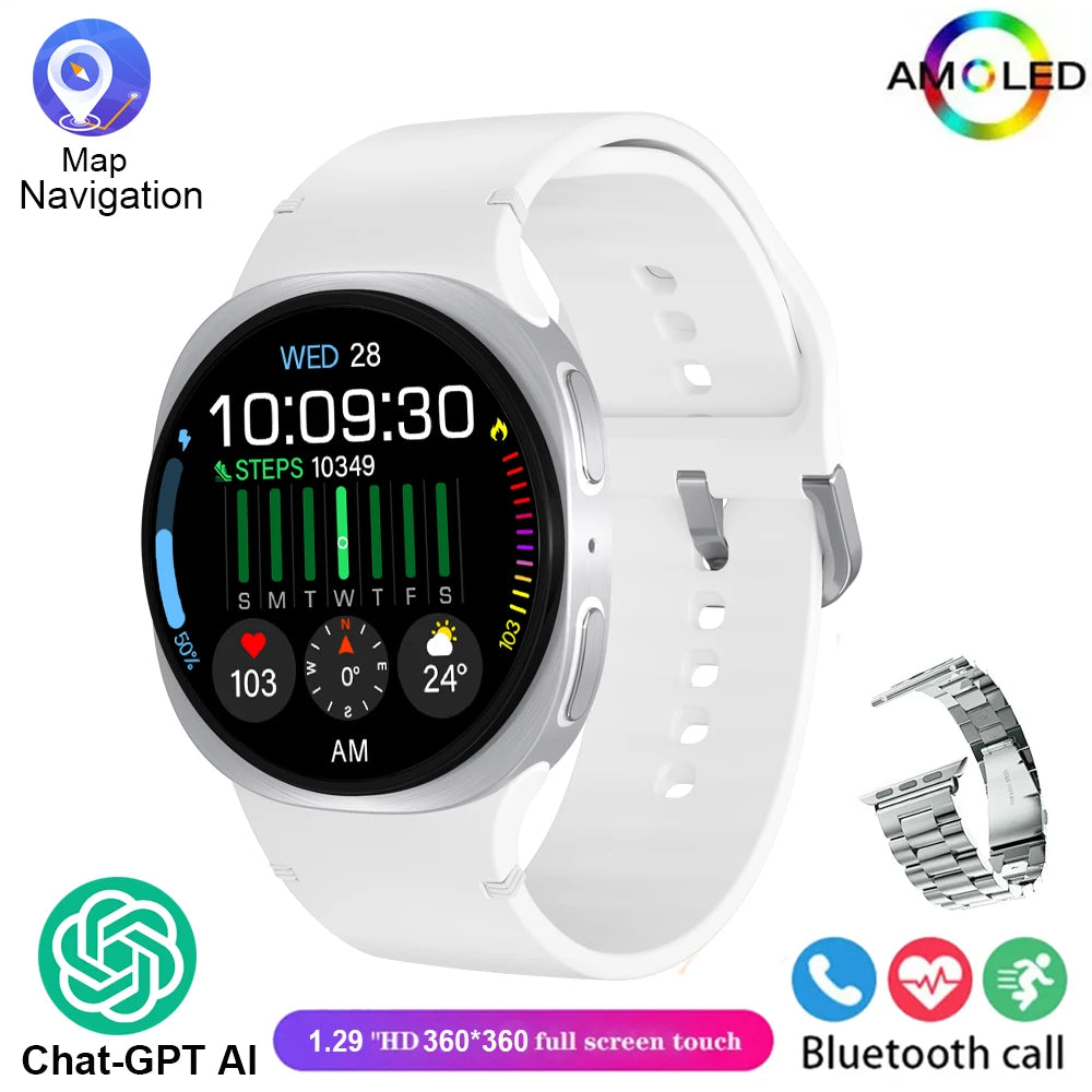 New Watch 8 Mini GPS Track Smart Watch For Men Women Health Sport AMOLED Heart Rate Bluetooth Call Waterproof Smartwatches 2025