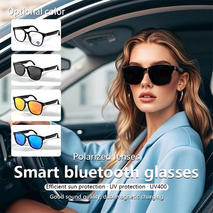 GS08 Smart Glasses AI Voice Asisstant Music Calling Noise Reduction Anti-blue BT TWS Glasses UV400 Protection Men Women Sticker
