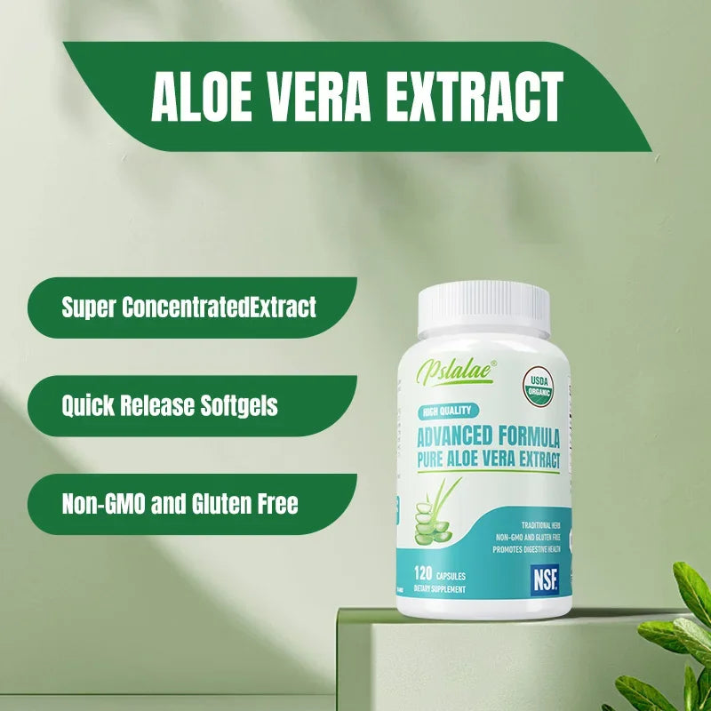 Aloe Vera Capsules - Support Gut Health & Digestive Comfort, Balance Stomach Acid Levels, Immune Support