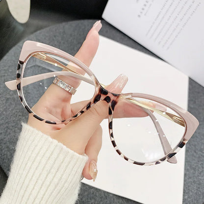 Cat Eye Shape Eyeglass Frames TR90 Material Blue Light Blocking Women's Frame Glasses Vintage Retro Style Eyeglasses