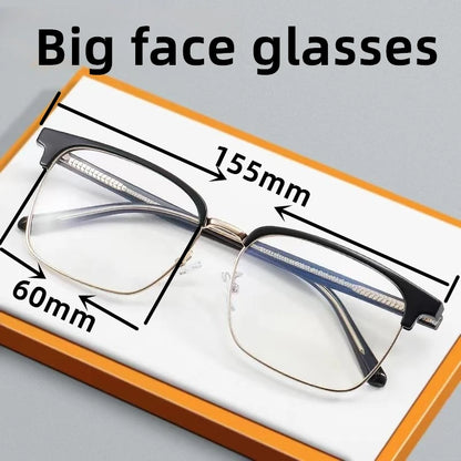 New Fashion Mens Eyebrow Frame Glasses Chrome Style Vintage Hawksbill Square titanium alloy Optical Business Eyeglasses