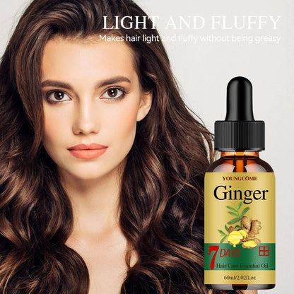 Hair Growth Serum Fast Growing Hair Essential Oil Beauty Hair Care 30/60ml Dense Regrowth Ginger Hair Promoting Regeneration