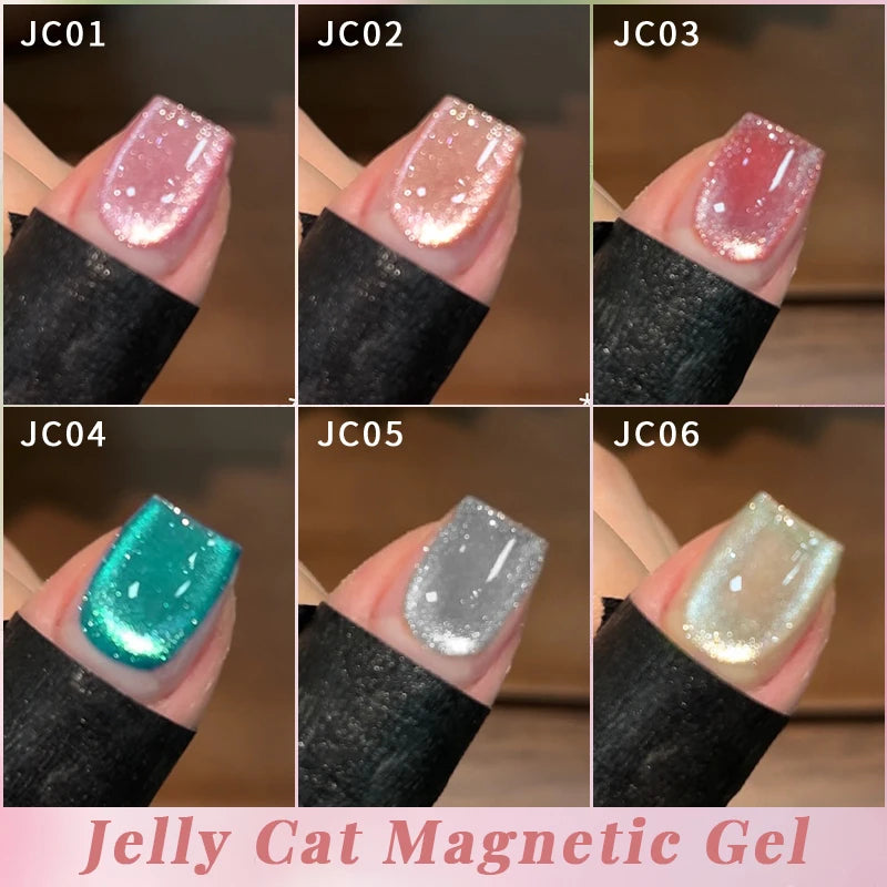 UR SUGAR 15ml Pink Jelly Cat Magnetic Gel Nail Polish Glitter ICE Soak Off Ceramic UV Gel Semi-permanent Nail Supplies Manicure