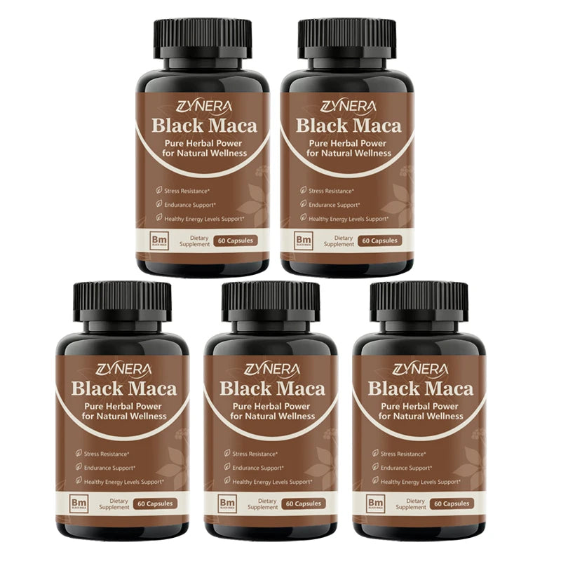 Powerful Black Maca Capsules Testosterone Booster for Men Increase Strength Stamina Energy Enhance Immunity Supplement  Big 18