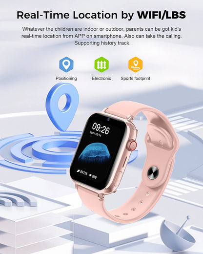 2025 New Smart Watch Kids Gift GPS Video Call SOS Child Smartwatch Camera Monitor Tracker Location Phone Watch Safety protection