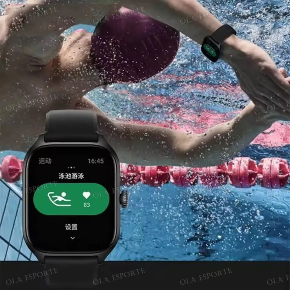 Smart Watch AMOLED Screen Bluetooth Call Smartwatch Weather Heart Rate Sleep Multiple Sports Modes Sport Watches For Android IOS