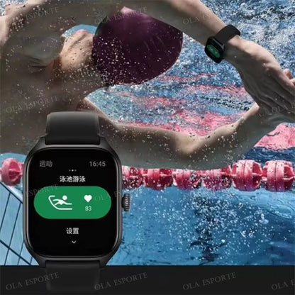 Smart Watch AMOLED Screen Bluetooth Call Smartwatch Weather Heart Rate Sleep Multiple Sports Modes Sport Watches For Android IOS