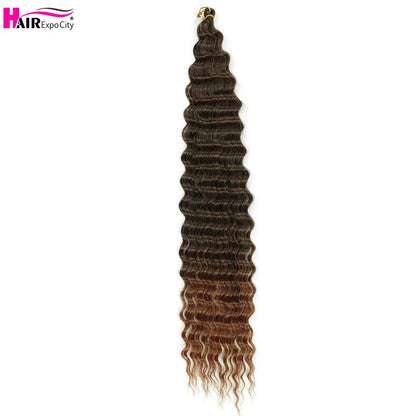 Ocean Wave Crochet Hair Extensions 30Inch Synthetic Deep Twist Curly Crochet Braids Soft Bohemian Water Wave Braid Hair