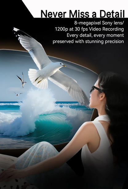 New AI Smart Glasses 800W Pixel Camera 1200P Video Recording AI Translation Music Control Intelligent Wearable Device 2025 Hot