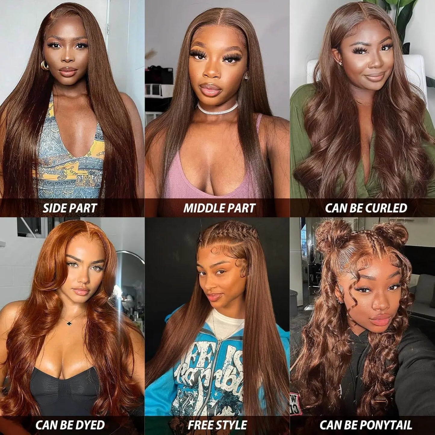30 Inch 13x4 Lace Front Wig Human Hair Bone Straight Brown Colored Burgundy hd Transparent Lace Frontal Wigs Clearance Sale