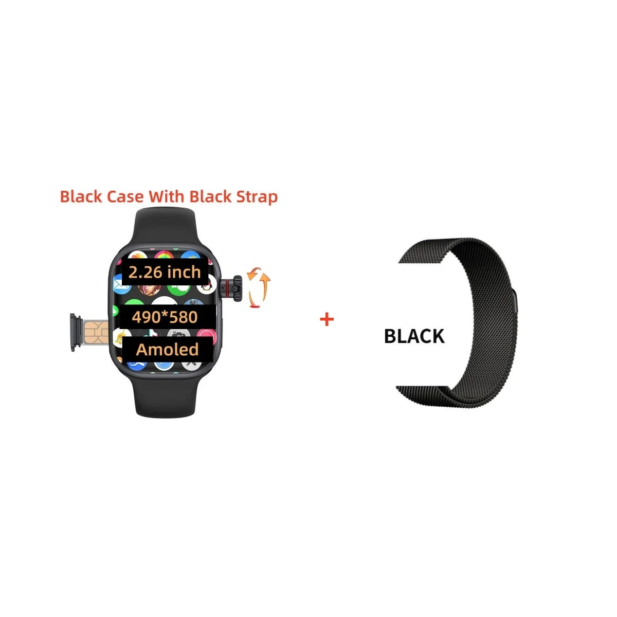 Original CD99 S16 S9 Smart Watch 2.26 inch Amoeld 8GB RAM AMOLED Wifi GPS 128GB ROM Position APP Download Smartwatch Men Women