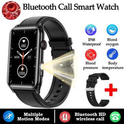 2025 New Smart Watch Men ECG+PPG Blood Pressure Blood Oxygen Health Monitor Sport Fitness AI Vocie BT Call Flashlight Smartwatch