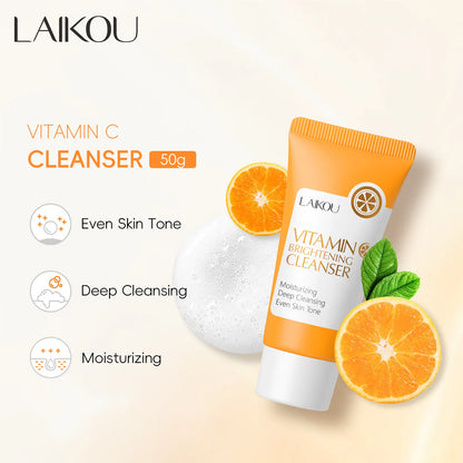 Vitamin C Facial Cleanser 50g Hydrating Moisturizing Deep Cleanse Refines Pores Brightening Skin Care Product korean skin care