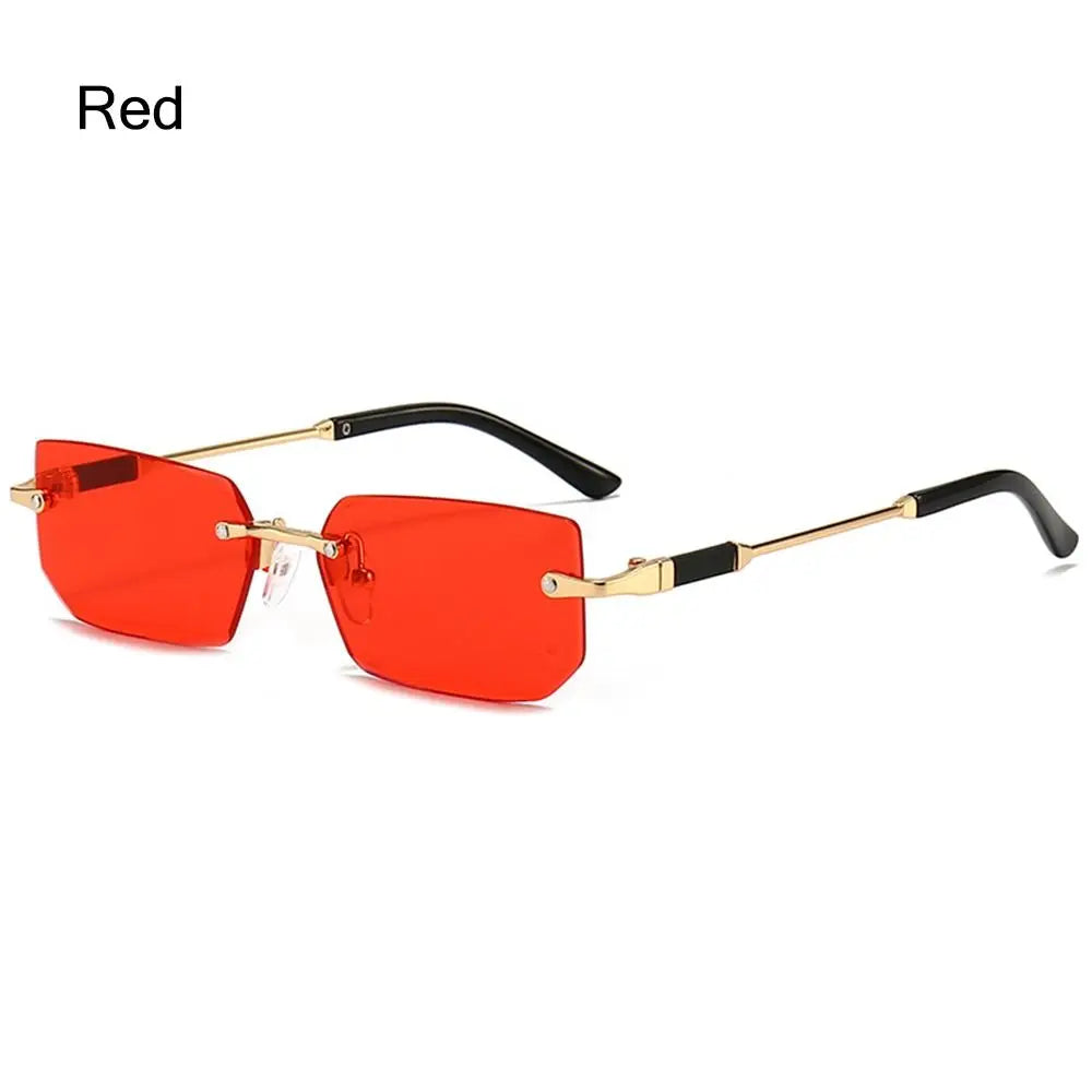 Y2K Shades Eyewear Rimless Rectangle Sunglasses for Women & Men Frameless Sun Glasses UV400 Protection Fashion Accessory