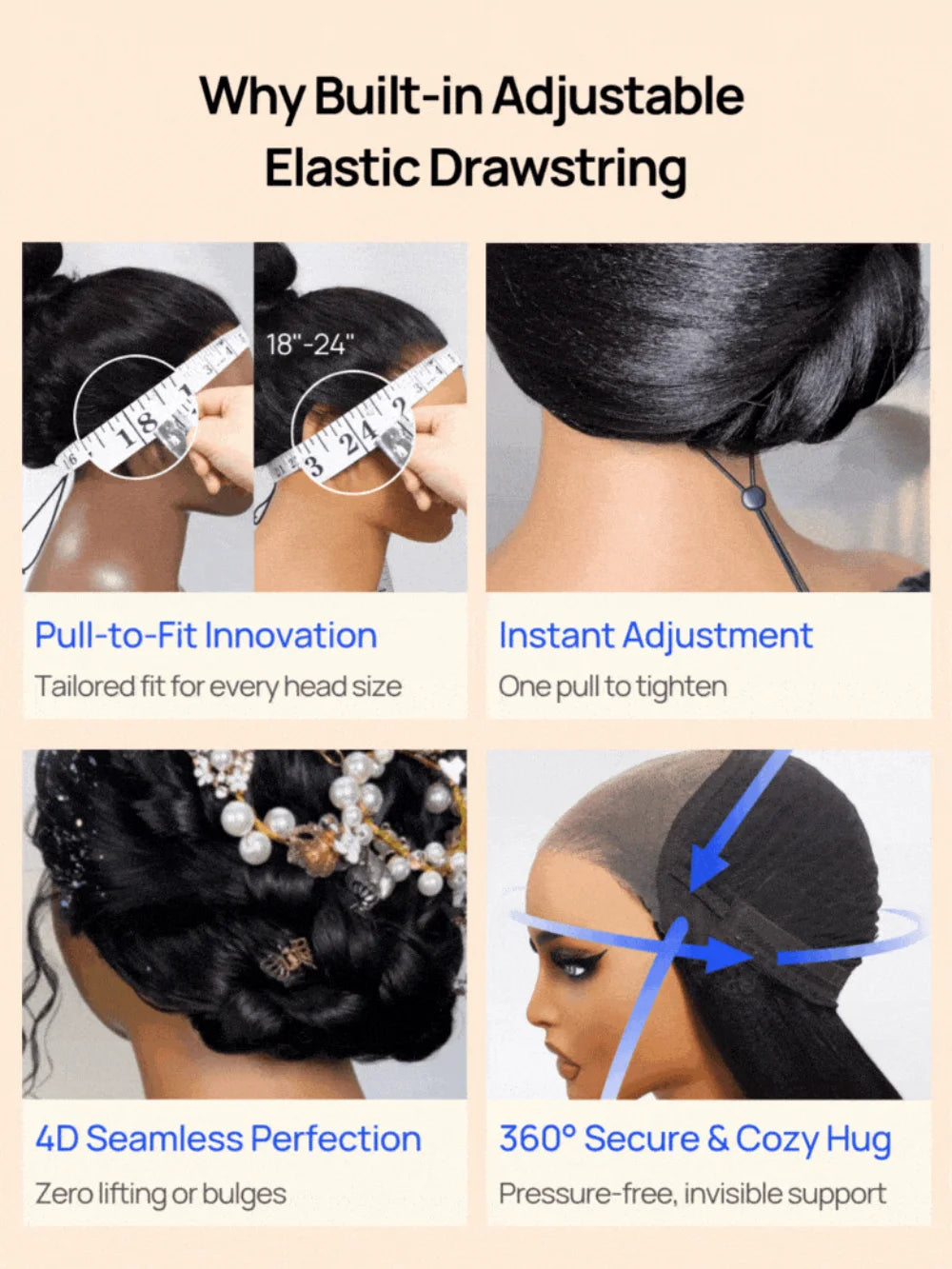 Nadula 7x5 Bye Bye Knots™ & 13x4 Pre-Everything™ Yaki Straight Short Bob Wig Natural Looking Glueless Wig with Invisi Drawstring