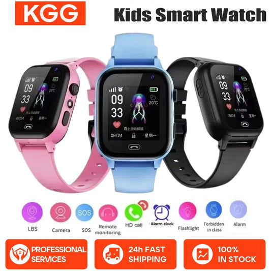 Smart Watch Kids SOS LBS Location Video Call Sim Card Child SmartWatch Camera Waterproof Upgrade Watch For Boys Girls