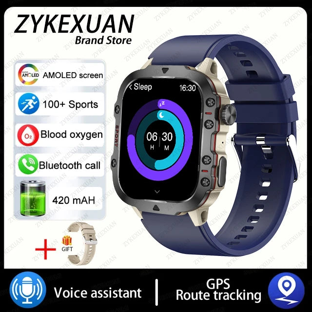 2025 For Xiaomi New Rugged Military GPS Smart Watch Men Bluetooth Call Health Monitoring AI Voice Sports Waterproof Smartwatches