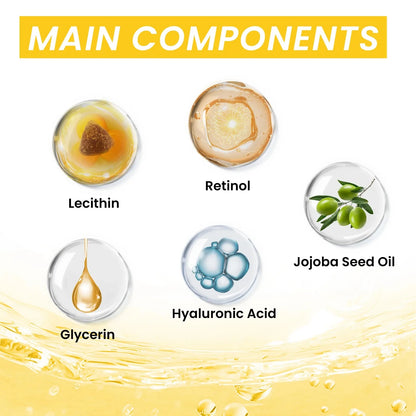 Retinol Anti-Wrinkle Serum Anti Aging Face Lifting Firming Fade Fine Lines Moisturizing Skin Care Hyaluronic Acid Facial Serum