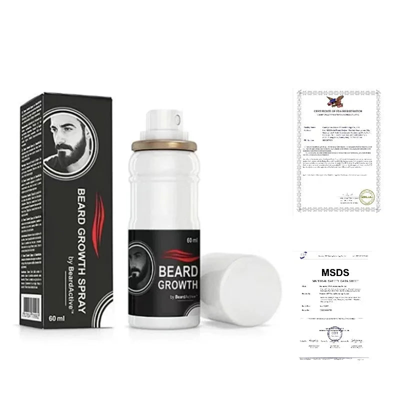 100% Natural thicker Beard Facial Care Stimulating beard growth Beard Growth Spray 60ml