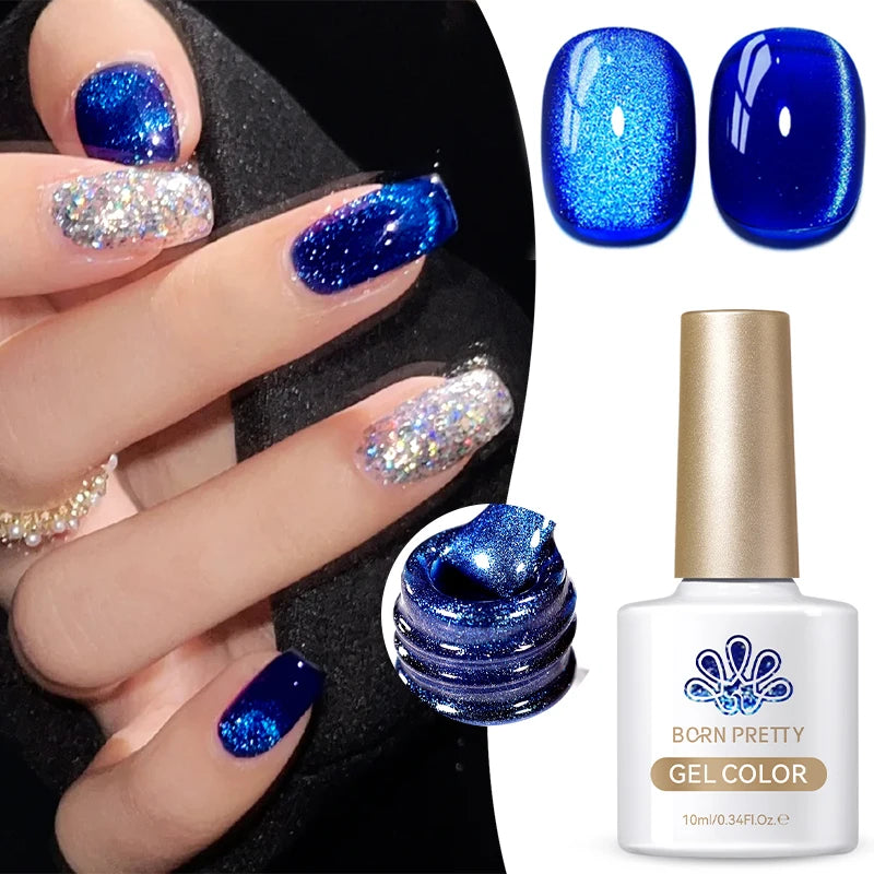 BORN PRETTY 10ml HEMA TPO FREE Mint Chocolate Cat Magnetic Gel Nail Polish Sumer Colored Ultra Shine Soak Off UV Gel Nail Art