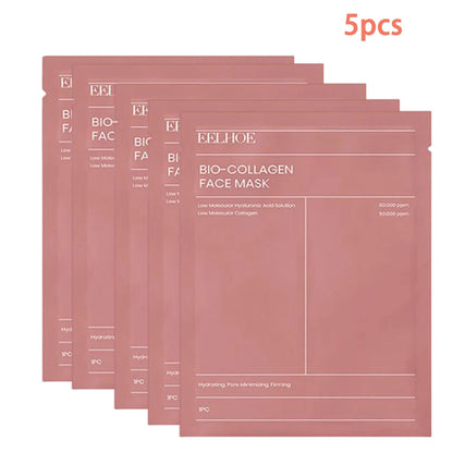 5pcs Bio-Collagen Face Mask Deep Moisturizing  Hydrating Overnight Hydrogel Facial Mask VC Whitening Anti aging Skincare