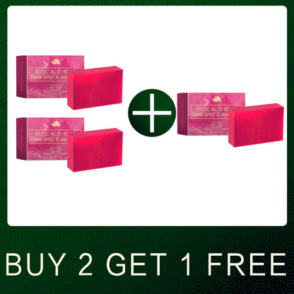 Hanchobit Kojic Acid Soap Dark Spot Remover for Face Cleaning Smooth Facial Skin Lightening Turmeric Kojic Brightening Soap 100g