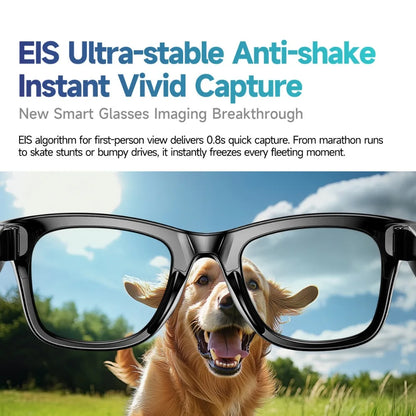 Fashion AI Smart Glasses 8MP Camera Video Recording 100+ Languages Translation Sunglasses Bluetooth Call Music Play Men Women