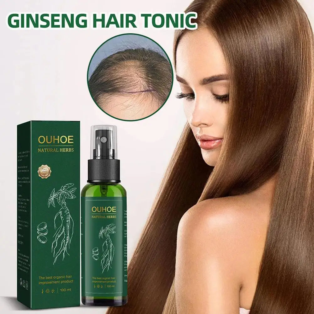 OUHOE Natural Herbal Nutritive Ginseng Hair Essence Prevents Hair Loss Conditioner Hair Spray Nourish Scalp Hair Care