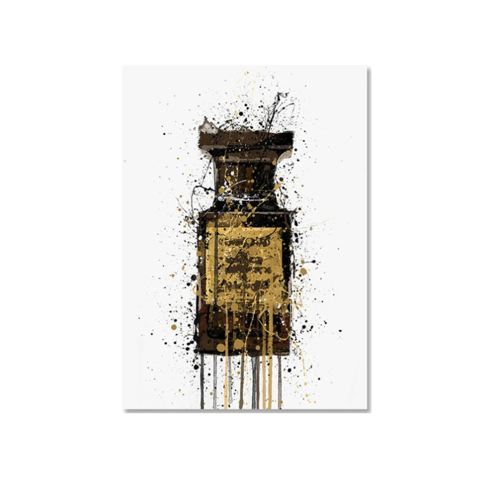 Abstract Street Graffiti Ink Style Perfume Stylized Wall Art Posters Home Room Decor Canvas Painting Mural Picture Print Artwork