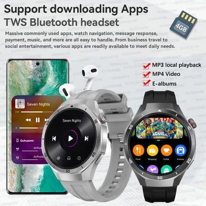 DT5 Pro Watch 32Gb Memory Local Music Bluetooth Call GPS Tracker Compass 3D Menu Bluetooth Smart Watch Men Women 2025