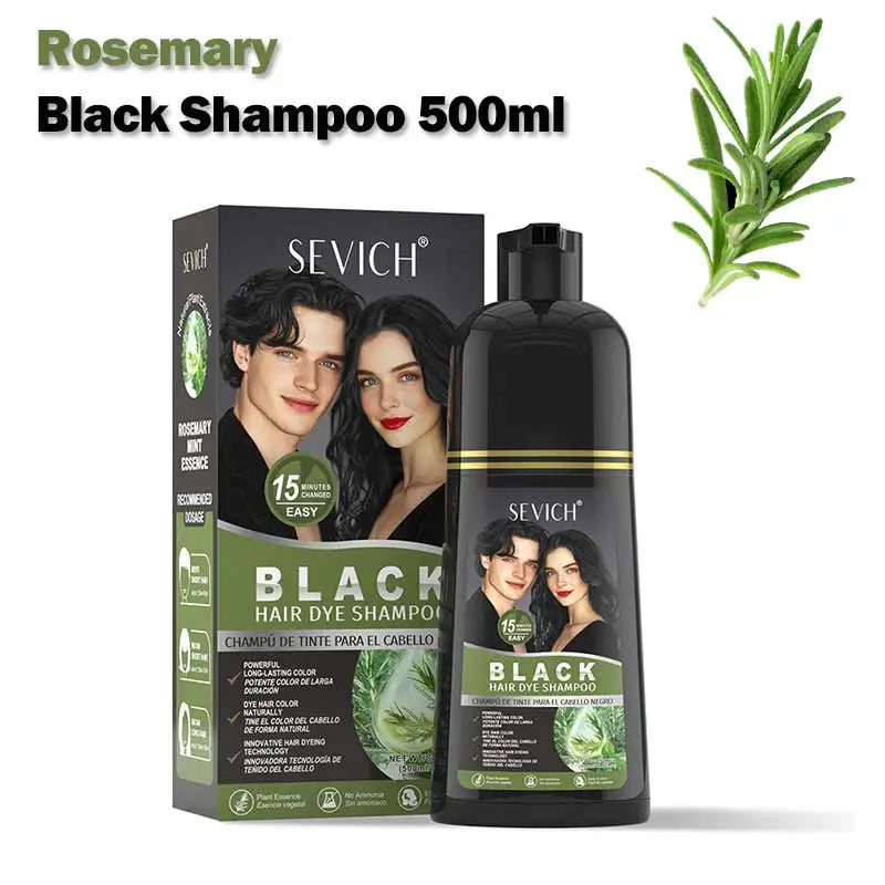 Green Apple Black Hair Dye Shampoo 500ml Diy Herbal Coloring Hairs Instant Gray To Black Instant Coloring Shampoo For Women&Men