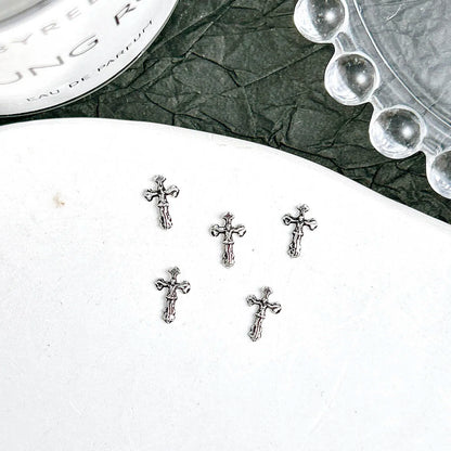 20PCS Multiple Style Classic Cross Alloy Nail Art Decorations 3D Minimalist Creative Cross Cool Style Nail Charms DIY Nail Parts