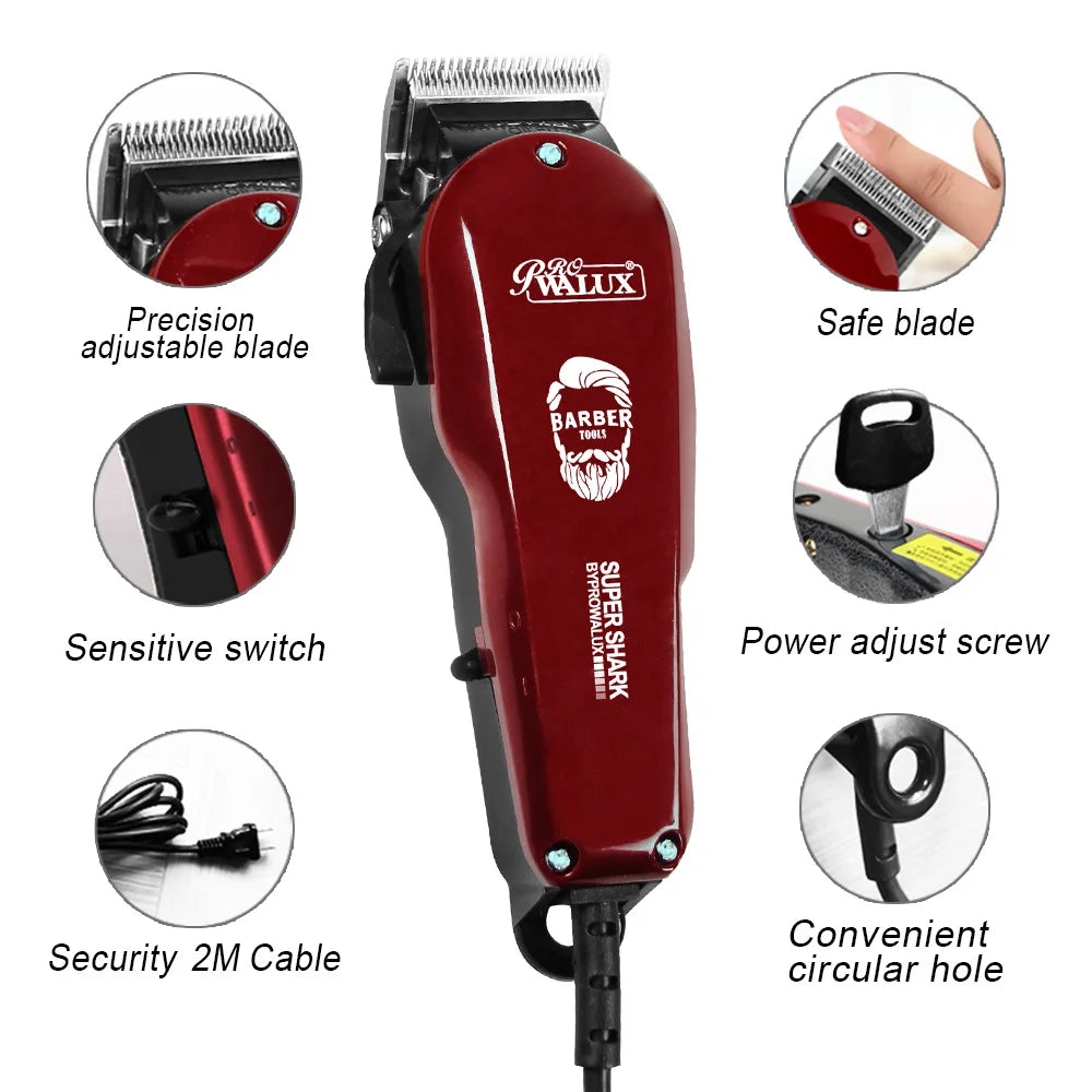 Adjustable Professional Corded Hair Clipper  Hair Trimmer For Men 10W Electric Powerful Barber Shop Haircut Machine Tapering