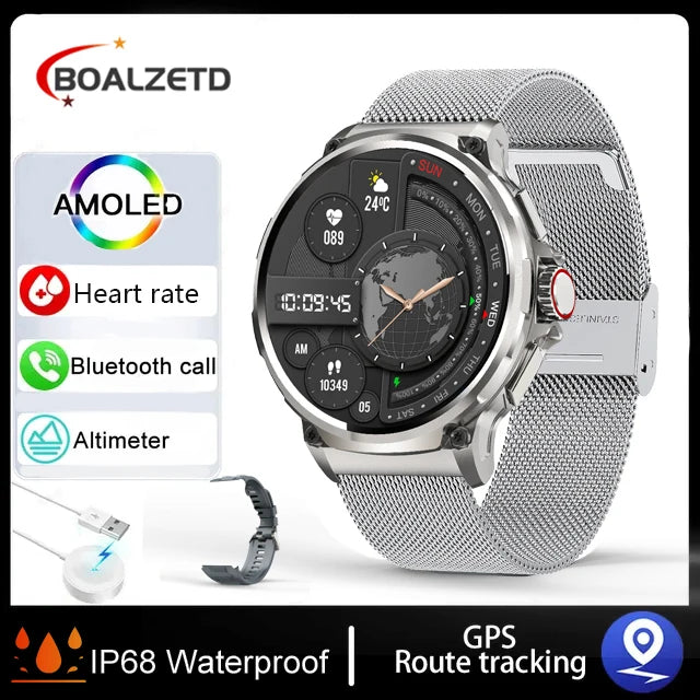 2025 New 1.85inch Smart Watch Men Ultra 710mAh Large Battery Bluetooth Call 400+ Watch Faces Sport Outdoor Waterproof Smartwatch