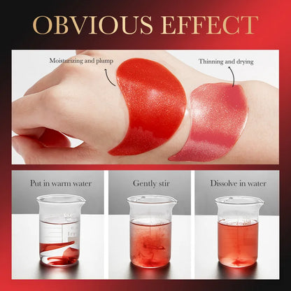 60pcs/box SADOER Red Pomegranate Aloe Vera Eye Mask Anti Dark Circles Removal Eyes Bags Moisturizing Eye Patches Eyes Skin Care