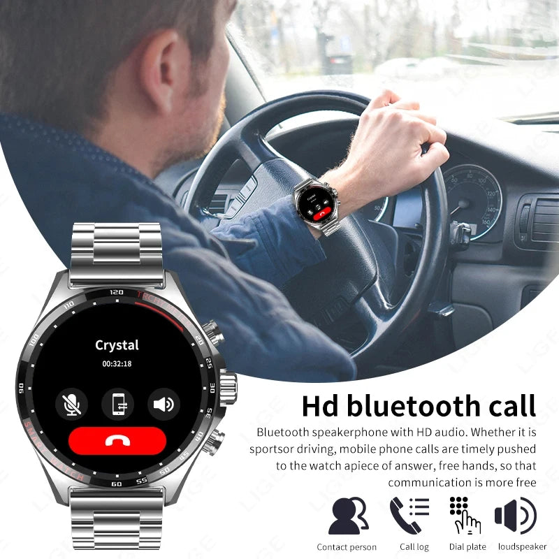 2024 New Outdoor Sports GPS Smart Watch Men Bluetooth Call Smartwatch Health Monitoring Compass IP68 Waterproof Watches Men