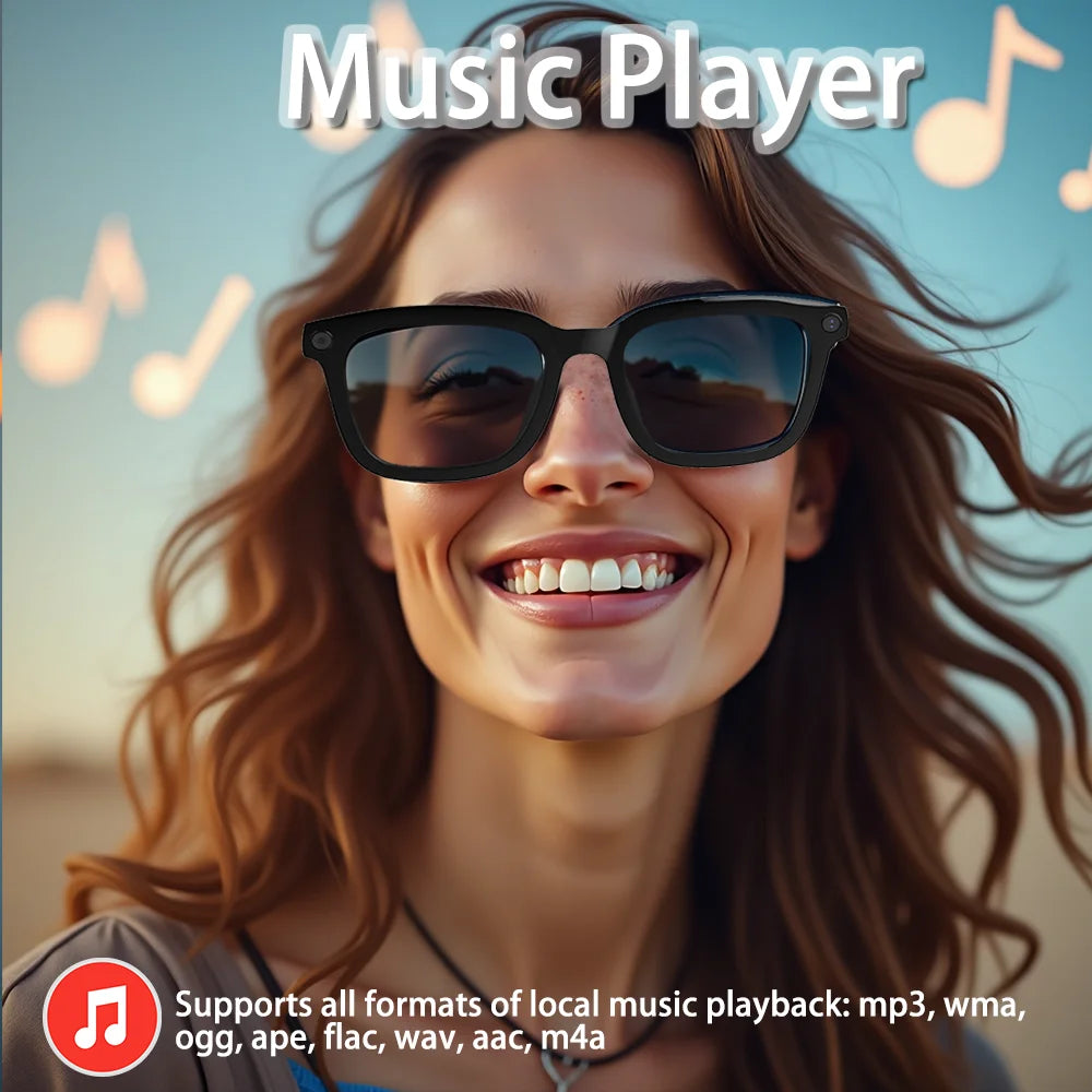 SENBONO 2025 AI Smart Glasses HD 1080P Camera Polarized Sunglasses Mini Camera Video Recorder 5MP Camera | Real-Time Translation