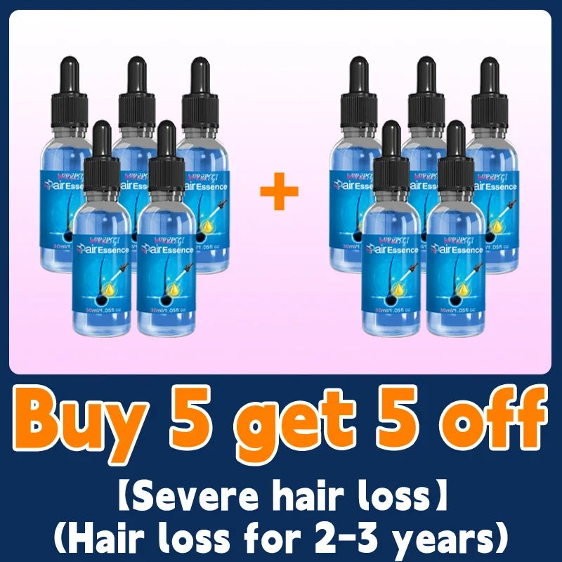 WPRBREGT blue bottle.hair growth essential 0iI. Say goodbye to baIdness. The secret 0f thick hair hair growth serums