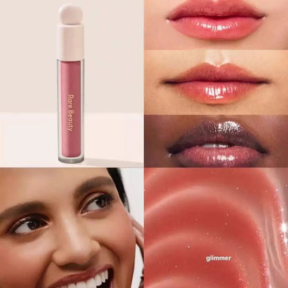 Rare Beauty Glitter Metallic Lip Glaze Shiny Waterproof Matte Velvet Lip Glaze Moisturizing Long Lasting Non-stick Cup Makeup