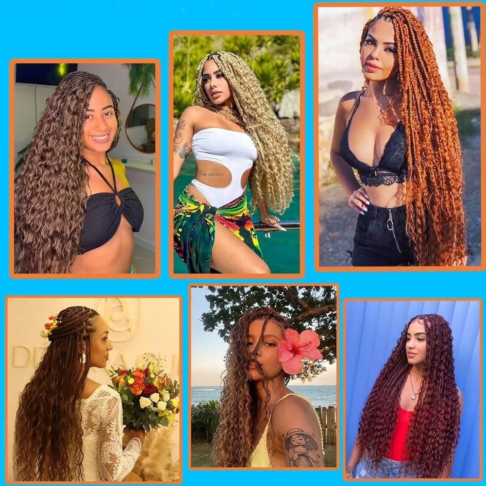 Deep Wave Bulk 100% Human Hair Braiding Blonde Ginger Curly Brazilian Hair for Human Hair Extensions for Micro Braiding No Weft