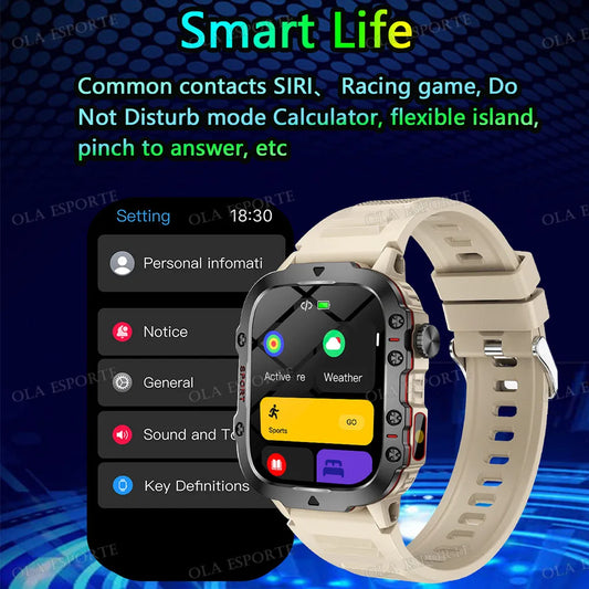 New Men Smart Watch 100+Sports Modes Waterproof Health Smartwatch Fitness Clock Running Pedometer Bluetooth Call Message Preview