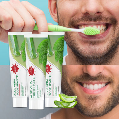 Aloe Vera Toothpaste Deep Cleaning Freshens The Mouth Removes Yellow Teeth Stain Bad Breath Teeth Care Product Natural Formulas